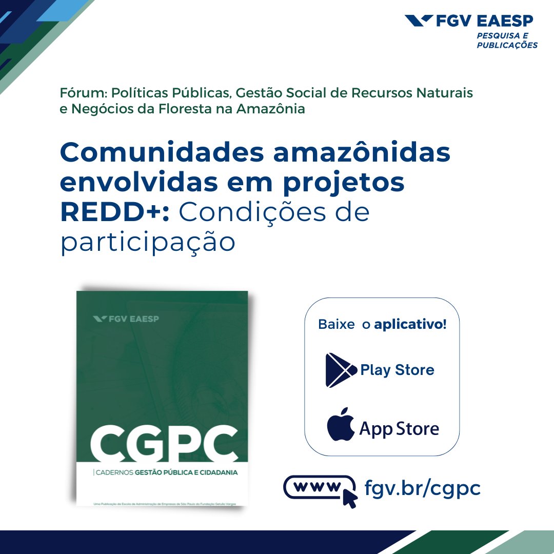 FGVEAESPesquisa's tweet image. Estudo analisa fatores que influenciam a participação de comunidades amazônicas em projetos REDD+. Vulnerabilidade social e baixo empoderamento político reduzem engajamento e benefícios coletivos.
Leia nos #CGPC: go.fgv.br/XLADIjbLWTq 
#NegóciosNaAmazônia #FGVEAESP