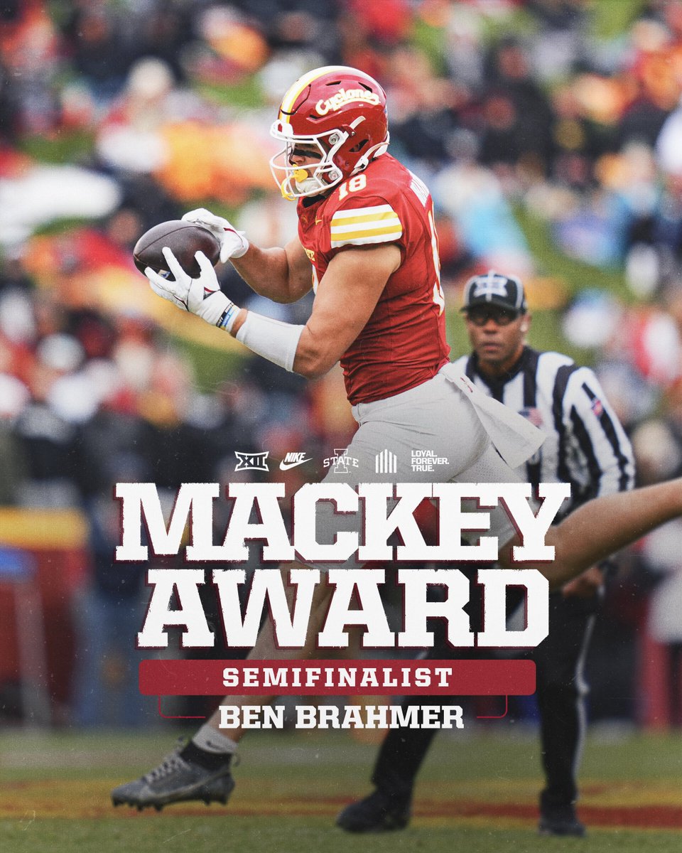 There he goes!

<a href="/BenjaminBrahmer/">Benjamin Brahmer</a> is a semifinalist for the <a href="/JohnMackeyAward/">John Mackey Award</a>👀🤝