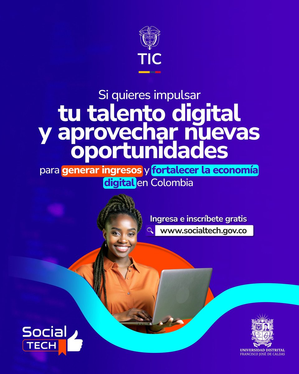 Nuestro programa #SocialTECH, en alianza con la <a href="/udistrital/">UniversidadDistrital</a>, prioriza talento desde las regiones, beneficiando a mujeres, comunidades étnicas y jóvenes rurales.

Descubre más de esta apuesta por una economía digital diversa e inclusiva. Postúlate: socialtech.gov.co.