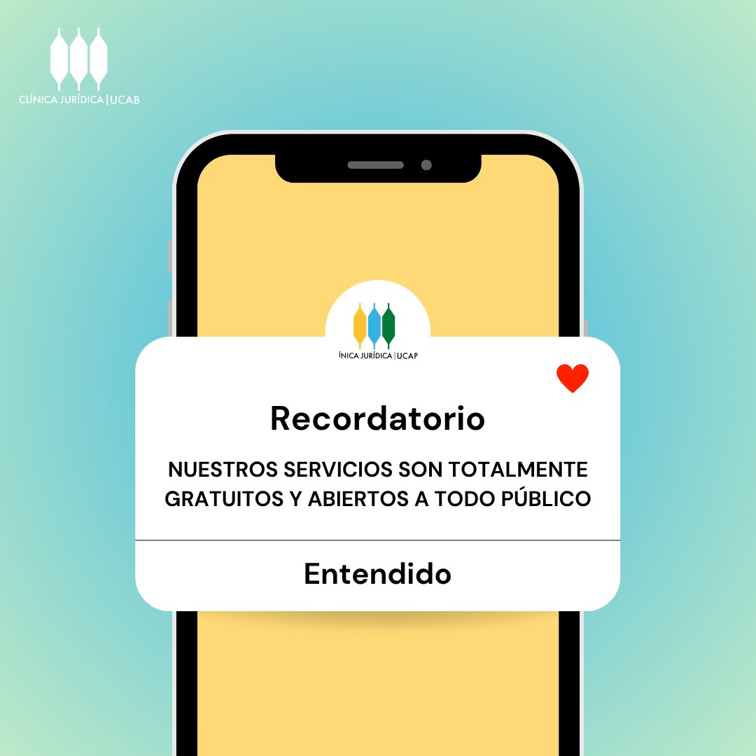 CJuridicaUCAB's tweet image. Recordatorio.
