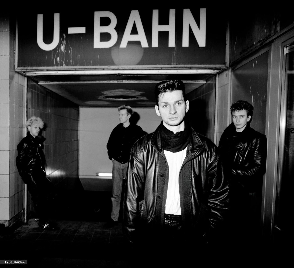 Depeche Mode, 1986, Berlin U Bahn — photo by John Stoddard.