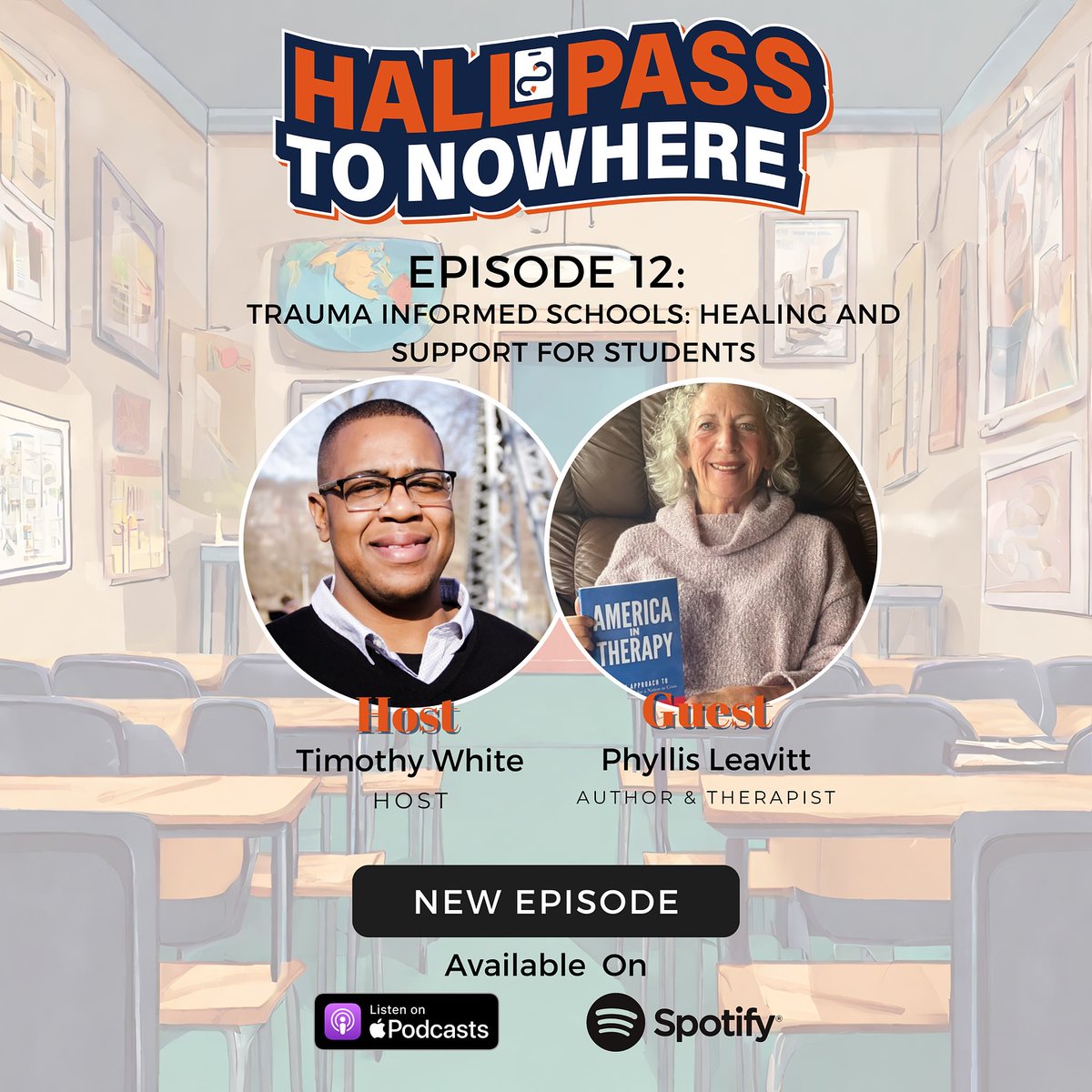 Honored to join Timothy White on Hall Pass to Nowhere to talk about trauma-informed schools and what students need to truly heal and thrive. 

Tune in here: podcasts.apple.com/us/podcast/tra…
