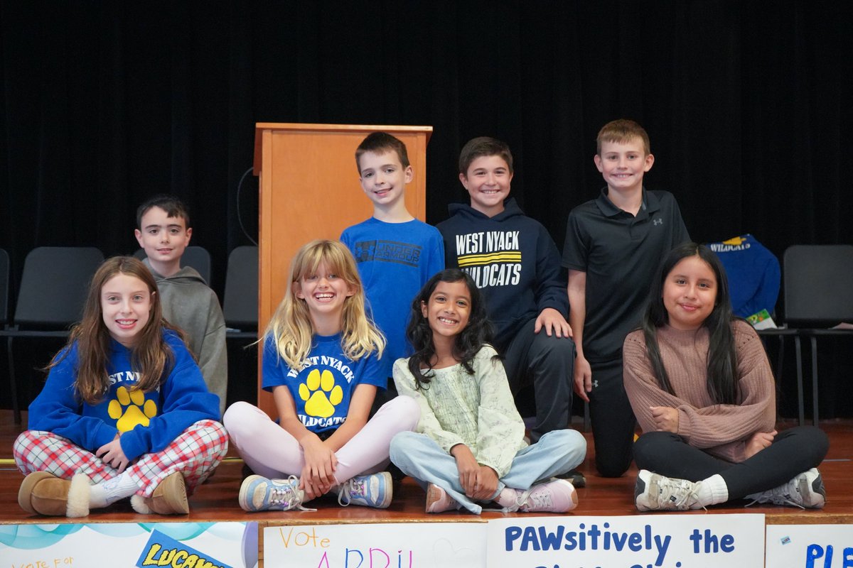 ccsdschools's tweet image. WN held student government elections with fifth-grade representatives running for office—proving that even though these Wildcats aren’t old enough to vote, they can still learn about civic engagement and how to be agents of positive change in #ClarkstownCSD! #ClarkstownCommitment