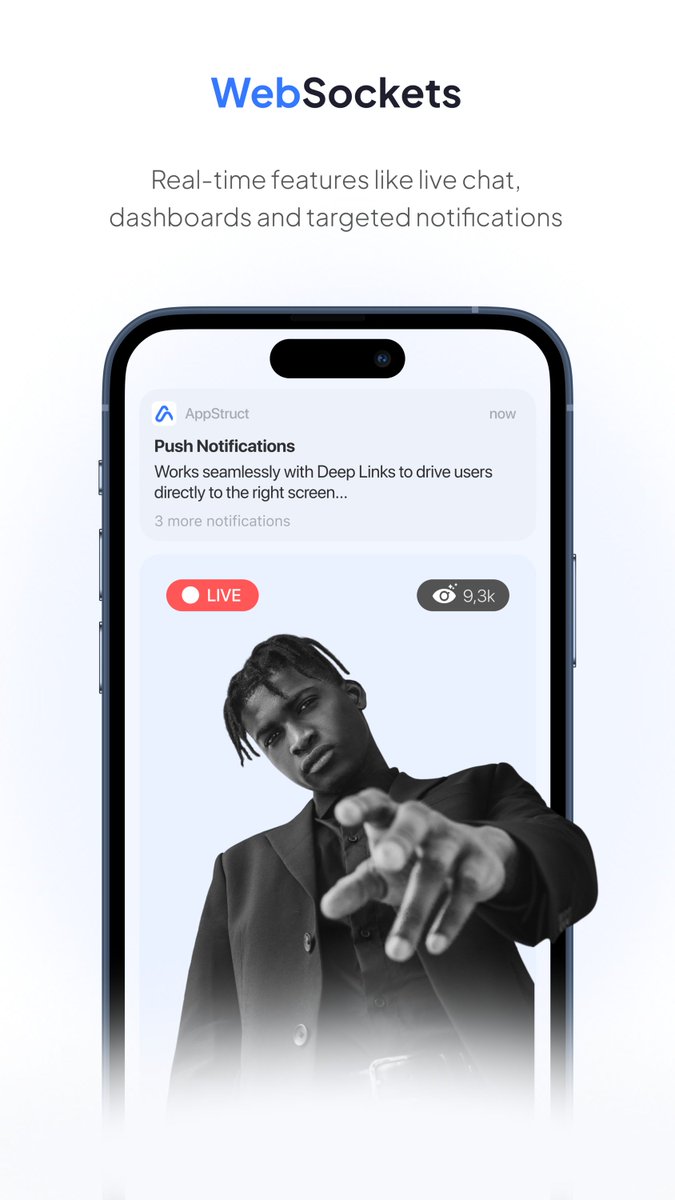 app_struct's tweet image. Integrate seamlessly with your external socket server using websockets in AppStruct.ai. Enhance real-time communication and functionality in your apps without coding complexity.

#AppStruct #NoCode #Websockets #RealTime #Innovation