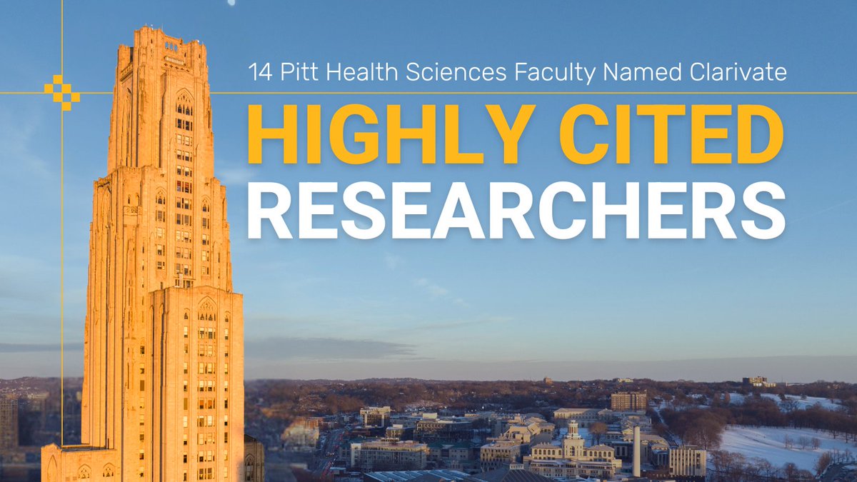 PittHealthSci's tweet image. Proud to share that 14 #PittHealthSciences faculty members have earned spots on the Clarivate Highly Cited Researchers list!

bit.ly/4oHF6oH
