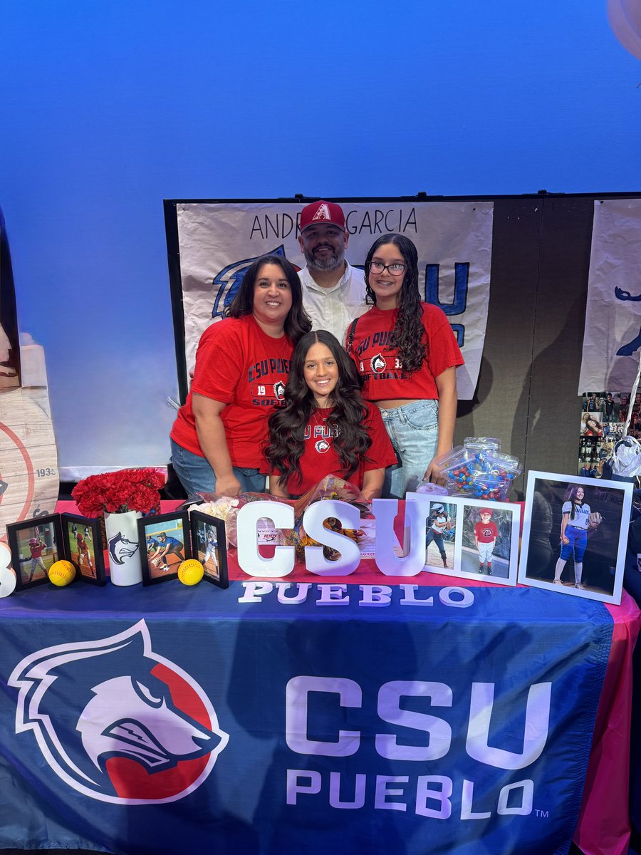 Great day seeing my daughter sign with <a href="/CSUPsoftball/">CSU-Pueblo Softball</a> to continue her athletic and academic journey!  Looking forward to watch you compete at the next level <a href="/andreag2026/">andrea garcia</a>. Thanks <a href="/CoachB_CSUP/">Bianca Duran</a>!