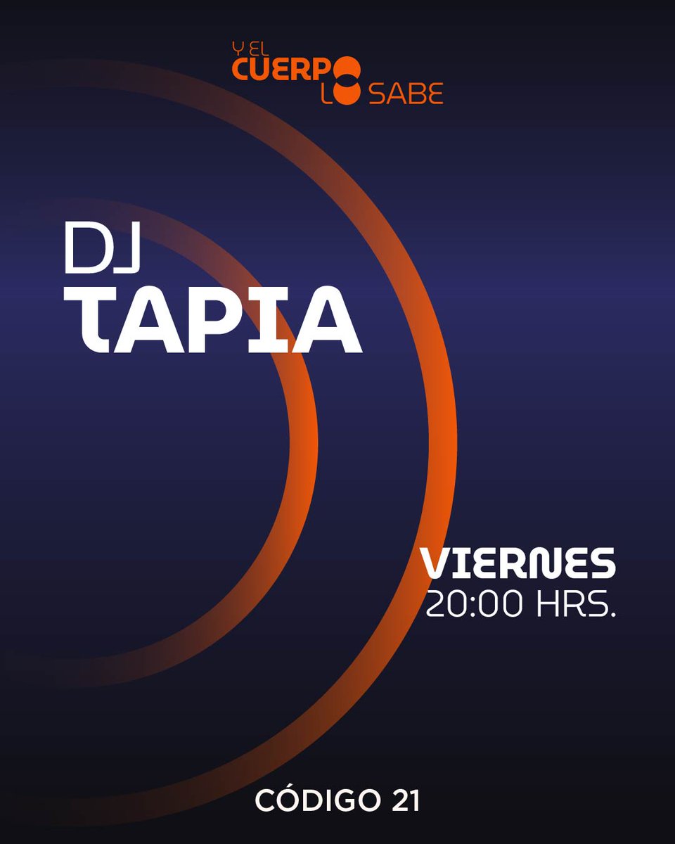 codigo21_radio's tweet photo. 🪩✨ ¡Enciende tu noche con #YECLS! @Tapiia_ prende la pista con su energía y beats que te harán vibrar 💥🎧
🕗20:00 hrs.
🔗 https://t.co/5Xi3ppWOZh | https://t.co/kXMehXYcOx
#LoQueTienesQueEscuchar https://t.co/VXeaMprIFf