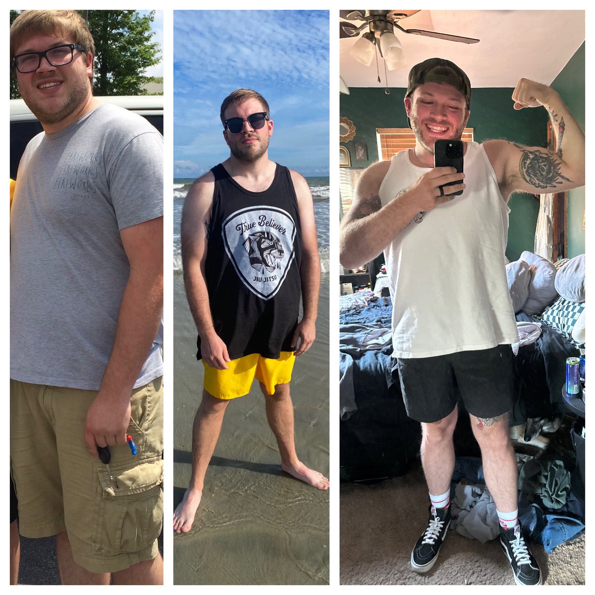 masterofrem's tweet image. Proud of my recent hard work and the glow up that occurred from it. Changed my mindset, focused on BJJ, lifting, and eating better. Having the most beautiful woman there to cheer me on at my side and celebrate me helped most. Never felt better.

2014 &amp;gt; 2022 &amp;gt; 2025