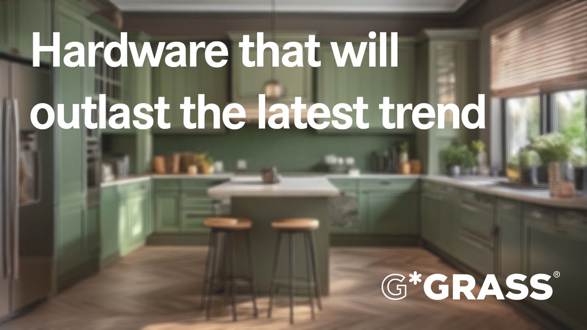 Invest in your space. Invest in GRASS. Trends come and go, but GRASS Hardware and Movement Systems remain a staple in homes and offices around the world. #customcabinetry #kitchendesign #kitchenremodel #bathroomdesign #bathroomremodel #closetremodel #closetdesign Image made w/AI,