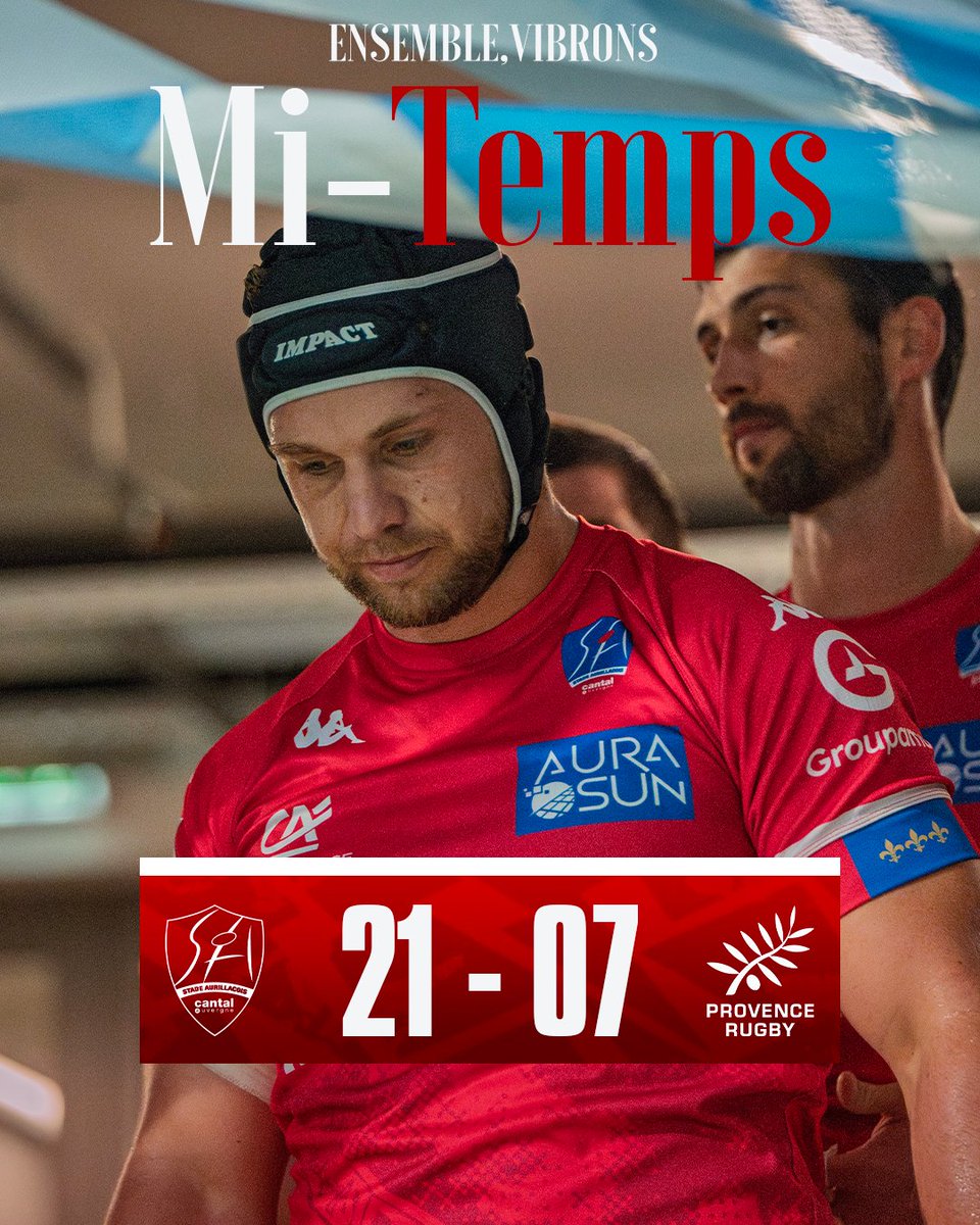 SArugbyofficiel's tweet image. ⏱️𝐌𝐈-𝐓𝐄𝐌𝐏𝐒
C'est la mi-temps à Jean Alric.
40min pour tenir ce bon résultat 👊🏼

SA🔴🔵 21-7 PRO

#ALLEZLESA #Bienplusquunmaillot #SAPRO