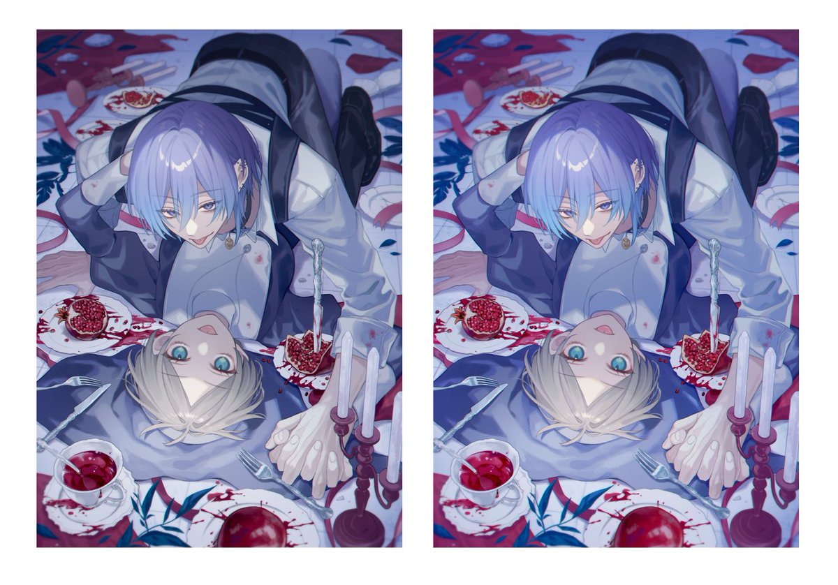 流行りの加工やつ( ᐢ. ̫ .ᐢ )　※左が元絵