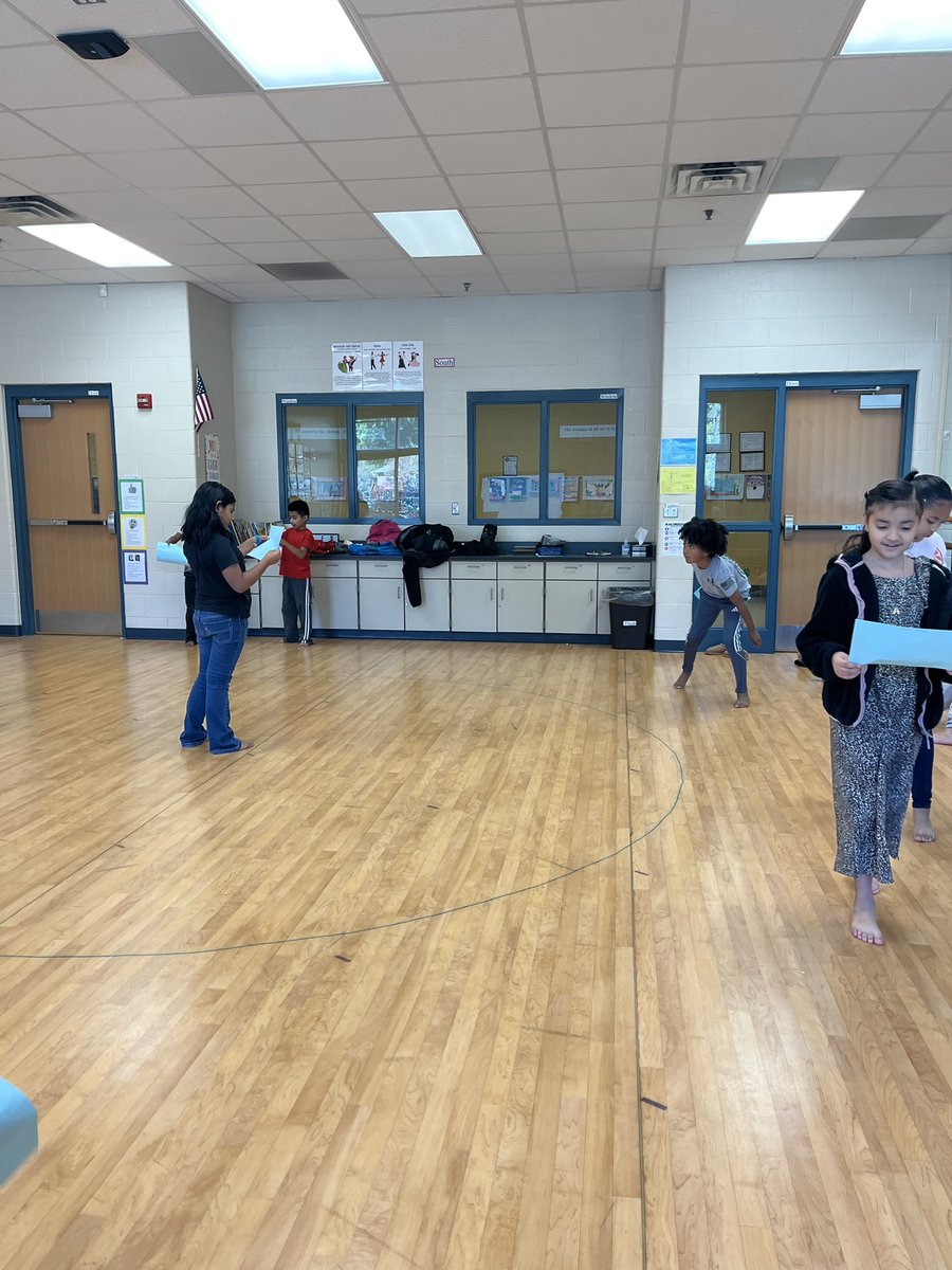 DiggsLatham's tweet image. This week in Dance class with Ms. K Allison, third graders worked on pathways and directions for a dance using a map. #artsintegration #growingbyleapsandbounds