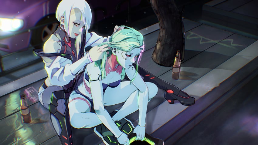 🌸ꗥ～ꗥ — Ptss... ¿Te confieso algo, Lu...? Alguna vez... cuando David vivia... pense muy seriamente en operarme para parecerme a ti... crei que asi le gustaria o tendria una oportunidad... ¡Ja! ¿La ironia, no? Ahora tu y yo... bueno, ya sabes...