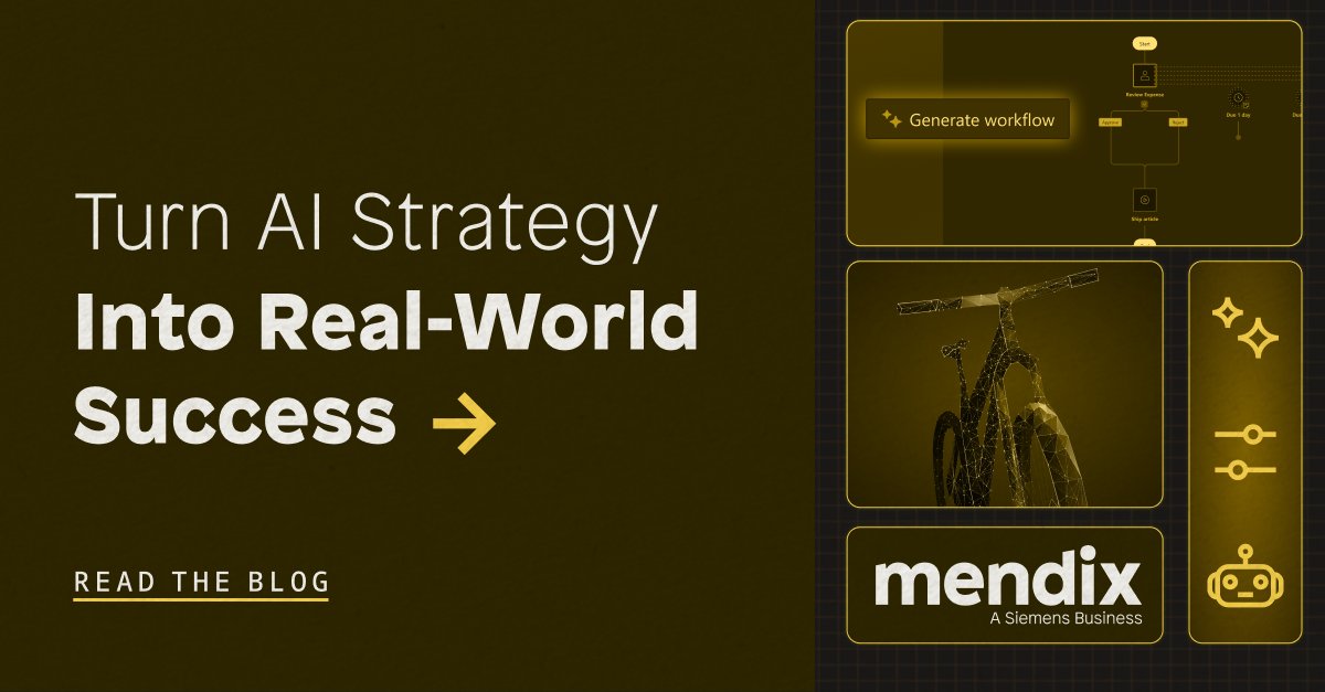 Mendix's tweet image. Want to go from AI strategy to real-world impact?
Check out our 2-part series for devs 👇

1️⃣ The what &amp;amp; why of agentic AI strategy: spkl.io/6012AjKQk
2️⃣ Lato Bikes’ AI agent in action: spkl.io/6014AjKQw

#Mendix #AIAgents #LowCode #SmartDevelopment