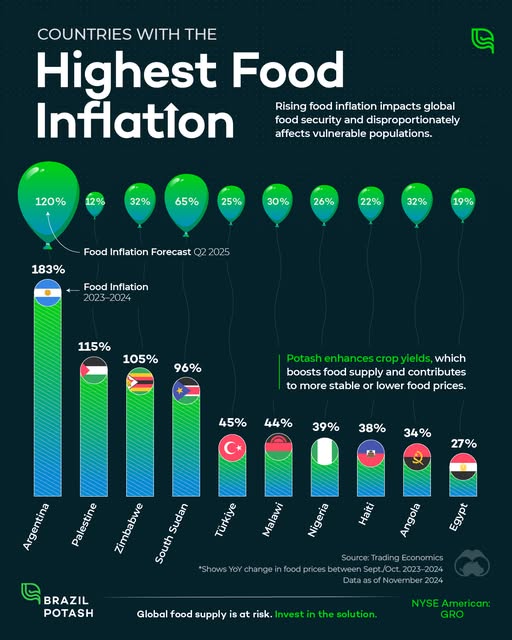 Datamensional's tweet image. Rising food prices continue to hit vulnerable communities the hardest. These numbers show how urgent the global food crisis has become.
#FoodInflation #GlobalTrends #FoodSecurity #datavisualization tinyurl.com/26kxpfur