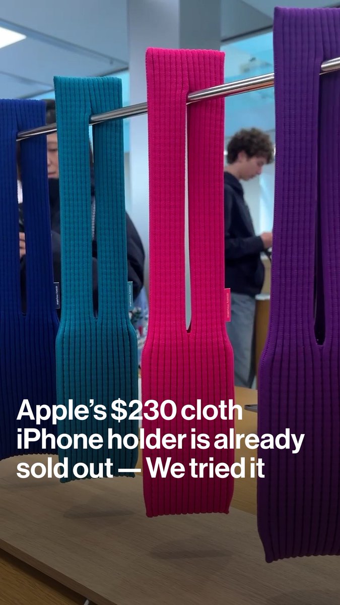 🔵MARKETEVANS: iPhone Pocket di Apple: esaurito il nuovo dispositivo a 150/230 dollari ispirato a "un pezzo di stoffa"