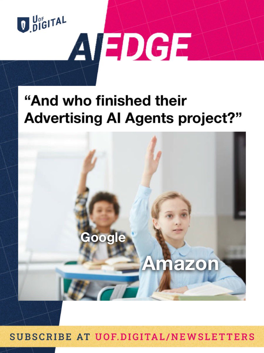 ⚡️The AI Edge Newsletter has dropped.

TOP STORY
🤖 Amazon And Google Drop AI Ad Agents At The Same Time – 
Both companies rolled out new agents within hours of each other, and no one agrees on which set is stronger. Which platform just gained the real edge?

OTHER HEADLINES
🎤