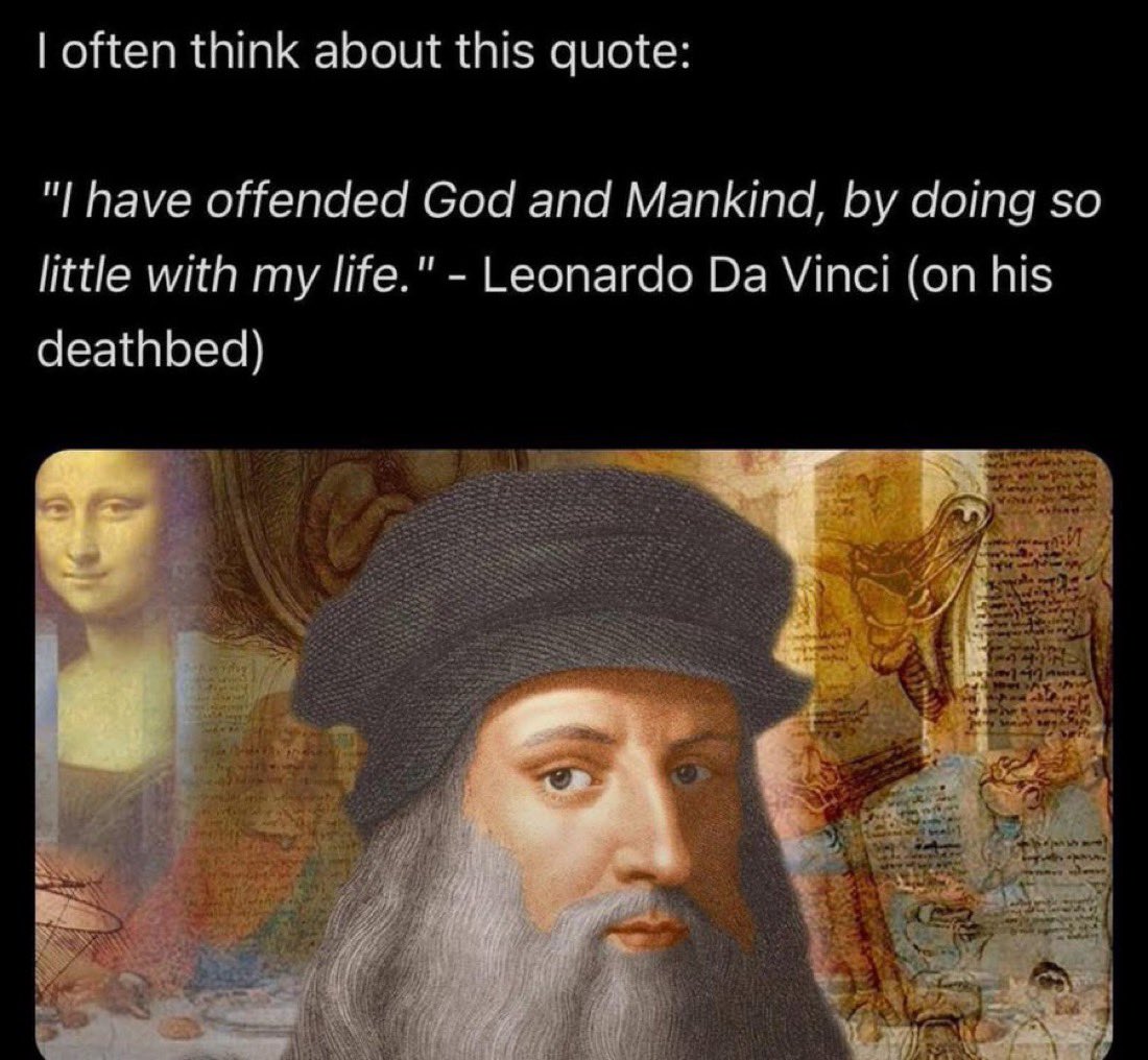 Man’s greatest burden is unfulfilled potential