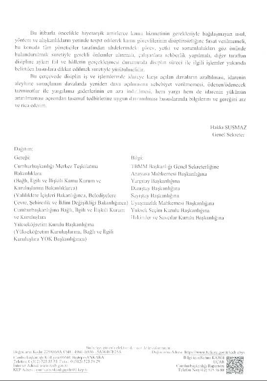 📌 RESMİ AÇIKLAMA

BAĞIMSIZ YEREL HAKSEN ÜYESİNİ KEYFİ CEZALARA, MOBBİNGLERE KURBAN ETTİRMEZ !!!

Türkiye Cumhuriyeti mevzuatı; kamu görevlilerinin onurunu, çalışma barışını ve görev güvencesini koruma altına almıştır.

🔹 Cumhurbaşkanlığı Genelgesi (2025/3)
🔹 Cumhurbaşkanlığı