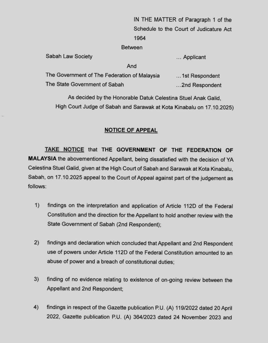 Tahniah apa kalau Sabah makin digadai? Cakap manis Hajiji tu bukan boleh kenyangkan rakyat sekali U-turn appeal pula.

Sabah bukan trofi politik GRS, Sabah rumah kami.

#TolakPartiMalaya #TolakGRS #SelamatkanSabah