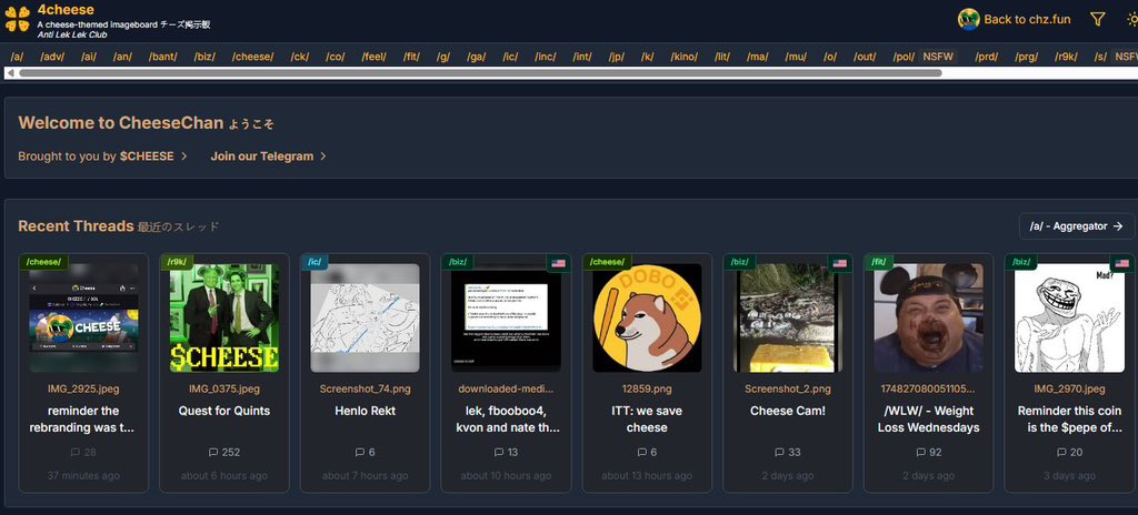 <a href="/miragemunny/">𝖒𝖎𝖗𝖆𝖌𝖊</a> $CHEESE itself is GRATE, but the community has become family over the past year. It’s not so much about the concept or narrative of the memecoin anymore, it’s the people.

We’ve accomplished so much together already considering our 1 year anniversary is coming up on Sunday.