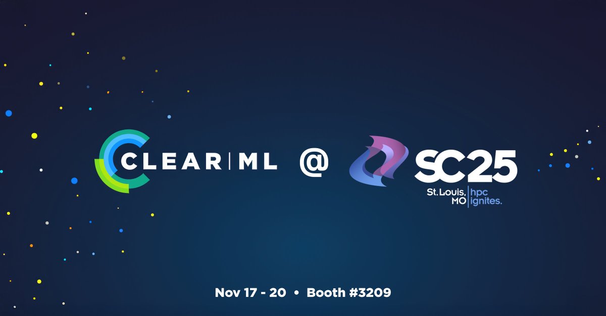 We're exhibiting at #SC25 in St. Louis, Nov 17–20! Visit us at Booth 3209 to see how the ClearML AI Infrastructure Platform helps HPC teams orchestrate GPUs at scale, increase utilization, and keep costs visible across projects.

What we’ll show:

• A multi-tenant control plane