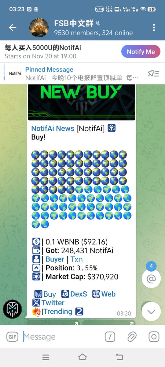 FSB291451815025's tweet image. NotifAi

已经上了很多趋势
有30多个电报群置顶报价

CMC
CG即将到来

每人买入10000U

Ca

0x70131b713a5d0e9d900feca15d0e1348658e4444