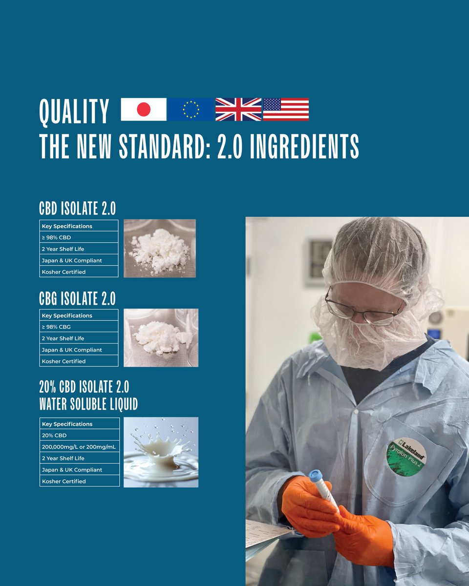 MileHighLabs's tweet photo. Heading to Tokyo? Meet the Mile High Labs team at the Japan International Hemp Expo. #JIHE2025

Compliance, quality, and safety aren’t talking points—they’re the foundation of every ingredient we produce.

As a manufacturer that actually makes its own CBD ingredients, we support top global brands with ISO 17025 testing, NSF GMP manufacturing, and extensive toxicology and stability data. Our CBD Isolate 2.0, CBG Isolate 2.0, and water-soluble formats are built to meet Japan’s strict regulatory standards.

Come see us at JIHE 2025 (Booth C12) and discover how science-driven innovation shapes everything we do.

Our latest blog explores:
 ✔️ Japan’s evolving CBD and wellness landscape
 ✔️ Why global partners trust our expertise
 ✔️ How compliance and science are powering the category’s next chapter

https://t.co/0UIHUIxbfW