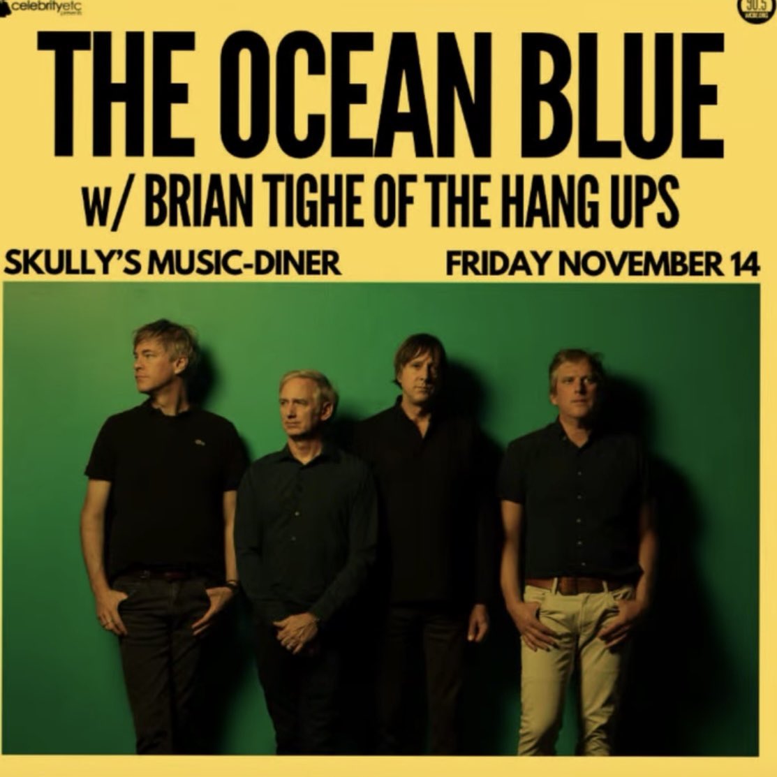 Columbus, OH - Times for Tonight!
7pm Doors
8pm Brian Tighe
9:10pm The Ocean Blue