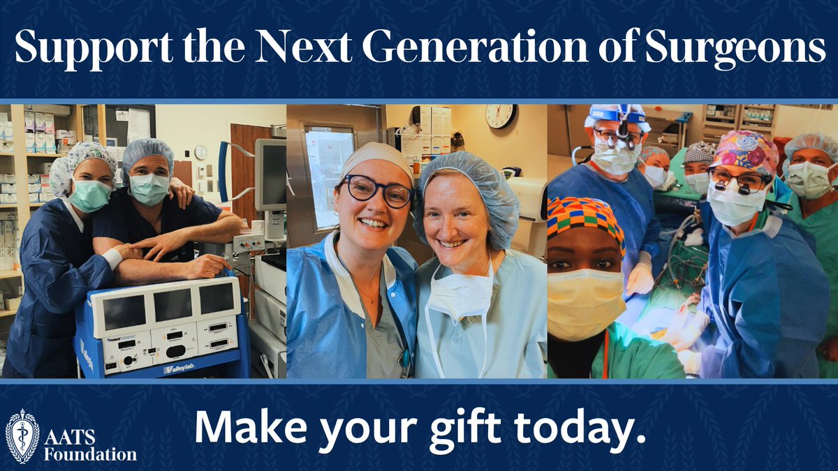 AATSHQ's tweet image. As we enter the holiday season, take a moment to give back. The AATS Foundation uplifts the next generation of #cardiothoracic surgeon leaders by providing fellowships, grants, and opportunities to network with current giants in the field. Donate today: aats.org/about-the-foun…