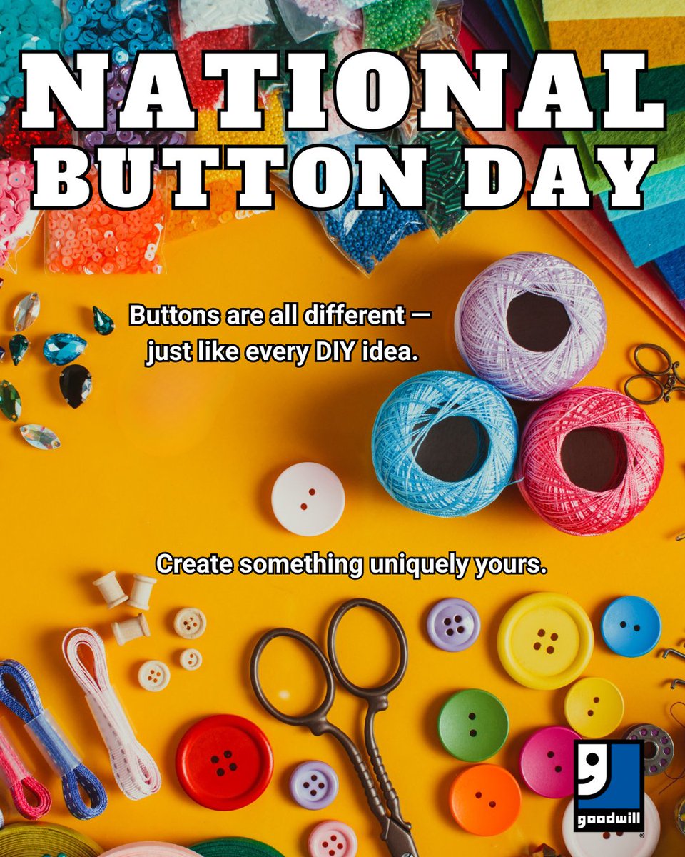 goodwill_mass's tweet image. National Button Day brings out the best DIY ideas. 🧵

Thrifted craft supplies always add character 💙

#Goodwill #Crafting #DIYProjects #Upcycling