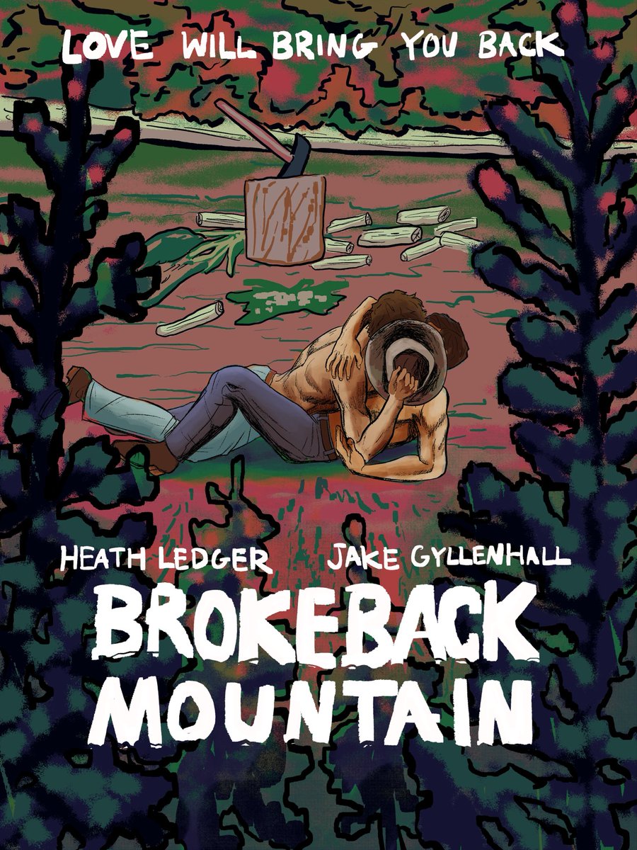 avokemono's tweet photo. Brokeback Mountain movie poster project #brokebackmountain https://t.co/ePsVI5sksF