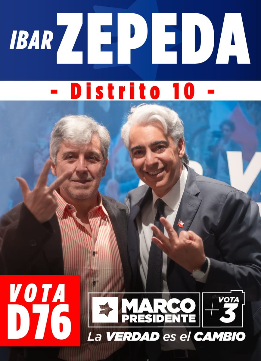 Distrito 10: vota por  ✅ Ibar Zepeda Diputado
✅Marco Enríquez Ominami presidente de 🇨🇱
