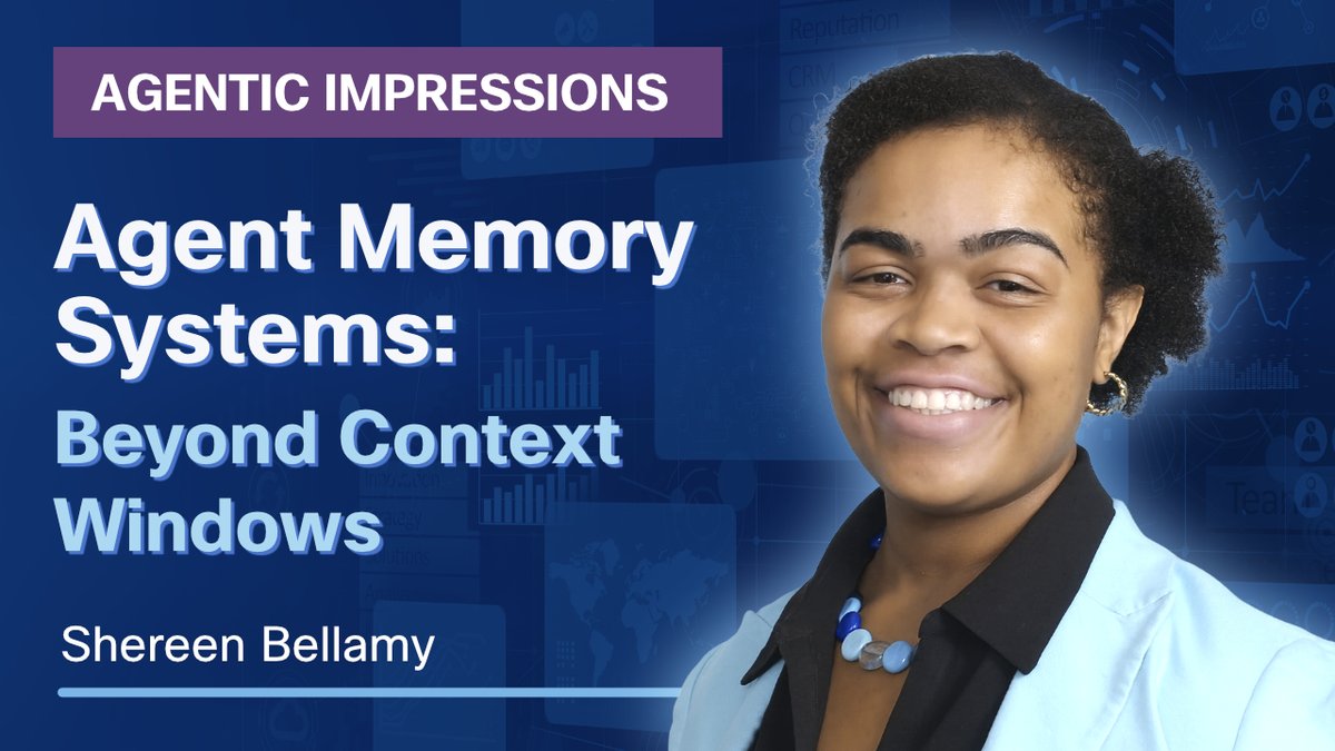 DevvieBot's tweet image. 🚀 Agentic Impressions Episode 2 is LIVE! Build AI agents with persistent memory that never
  forget and self-learning capabilities using SQLite + AGNTCY protocols.

 Watch now: cs.co/60107ZhjG

#DevNet  #AgenticAI #NetworkAutomation #AGNTCY #ContextWindows