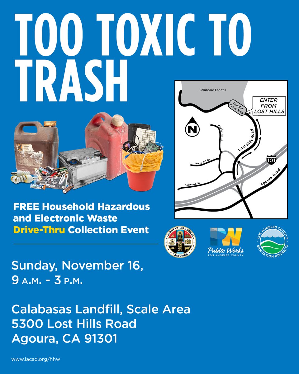 THIS SUNDAY IN AGOURA HILLS! JHousehold Hazardous & Electronic