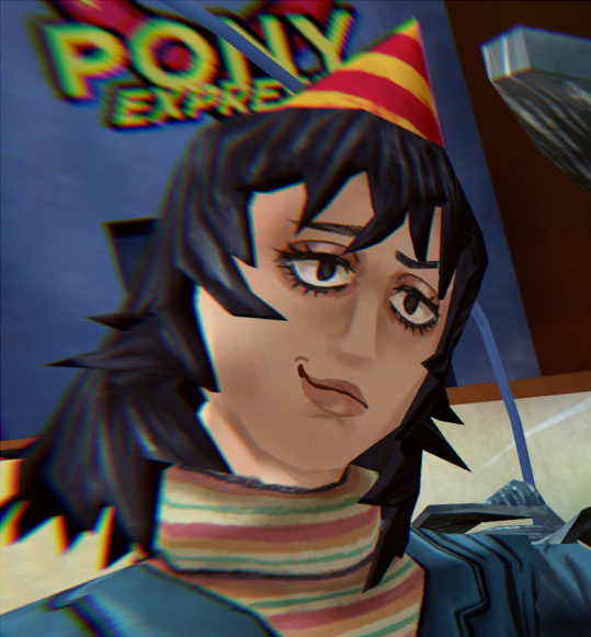 steviateas's tweet photo. earlier in january i made this smirking anya edit of my vrchat screenshot and i've seen her circulating around. but did you know that i cropped daisuke out of the original image? well, now you do! https://t.co/fyMHQHWL2o