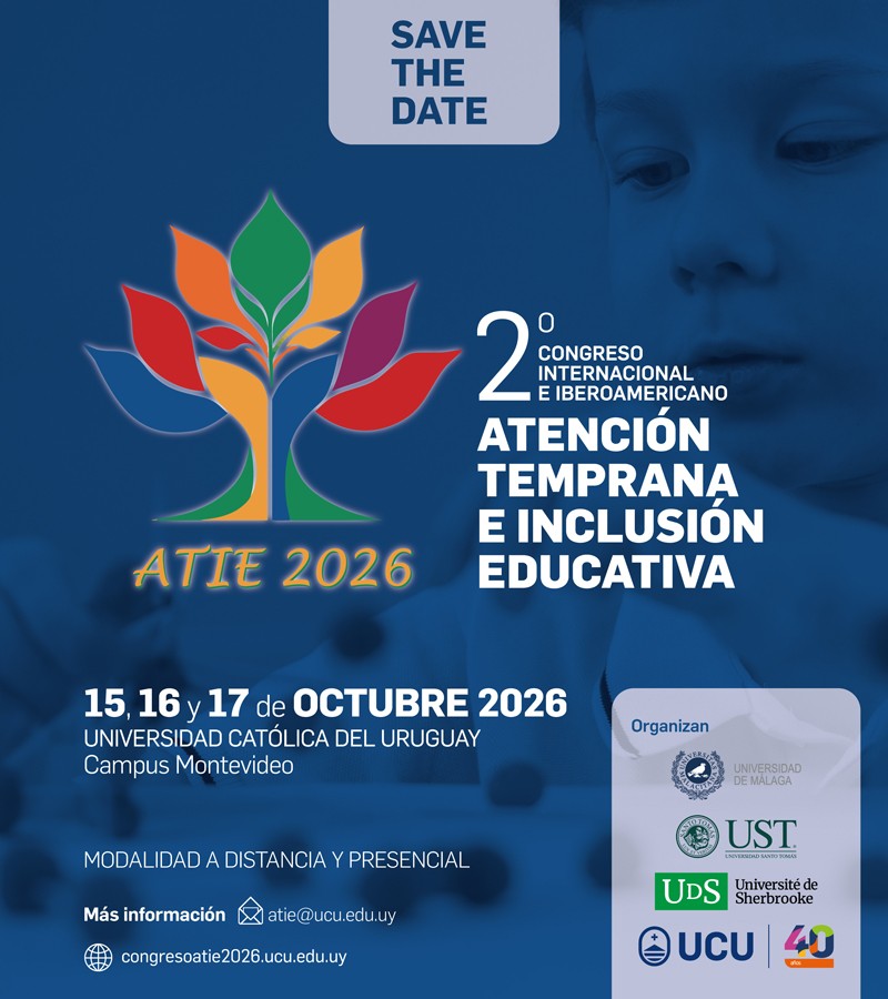 📅del 15 al 17 de octubre de 2026
2º Congreso Internacional e Iberoamericano de Atención Temprana e Inclusión Educativa

➡️Espacio de intercambio y actualización para profesionales, investigadores, docentes y familias comprometidos con la primera infancia y la inclusión educativa