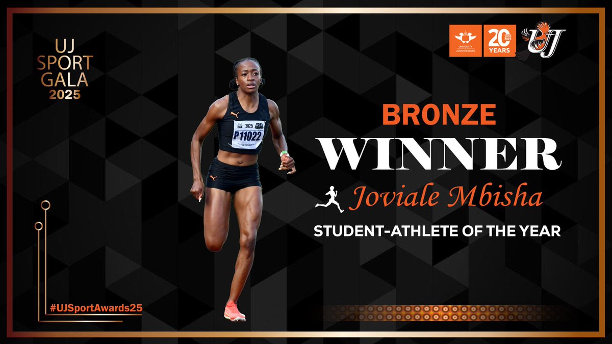 𝐔𝐉 𝐒𝐩𝐨𝐫𝐭 𝐆𝐚𝐥𝐚 𝟐𝟎𝟐𝟓: 𝐒𝐭𝐮𝐝𝐞𝐧𝐭-𝐀𝐭𝐡𝐥𝐞𝐭𝐞 𝐨𝐟 𝐭𝐡𝐞 𝐘𝐞𝐚𝐫

🥇Alexandra Meimaris
🥈Nhlakanipho Moyo
🥉Joviale Mbisha

#UJSportAwards25 #UniversityofJohannesburg #ujalltheway #OrangeArmy