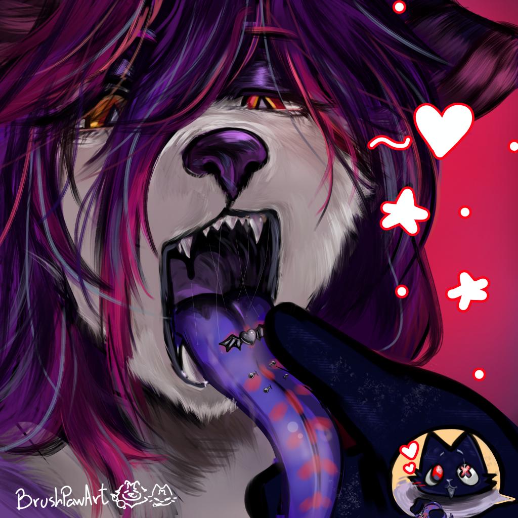 BrushPawArt's tweet image. Gift for @apex_sketch and him boyfriend @ZephyrStormwing. 

Wishing you both the best as a couple, and thank you for being recurring clients!