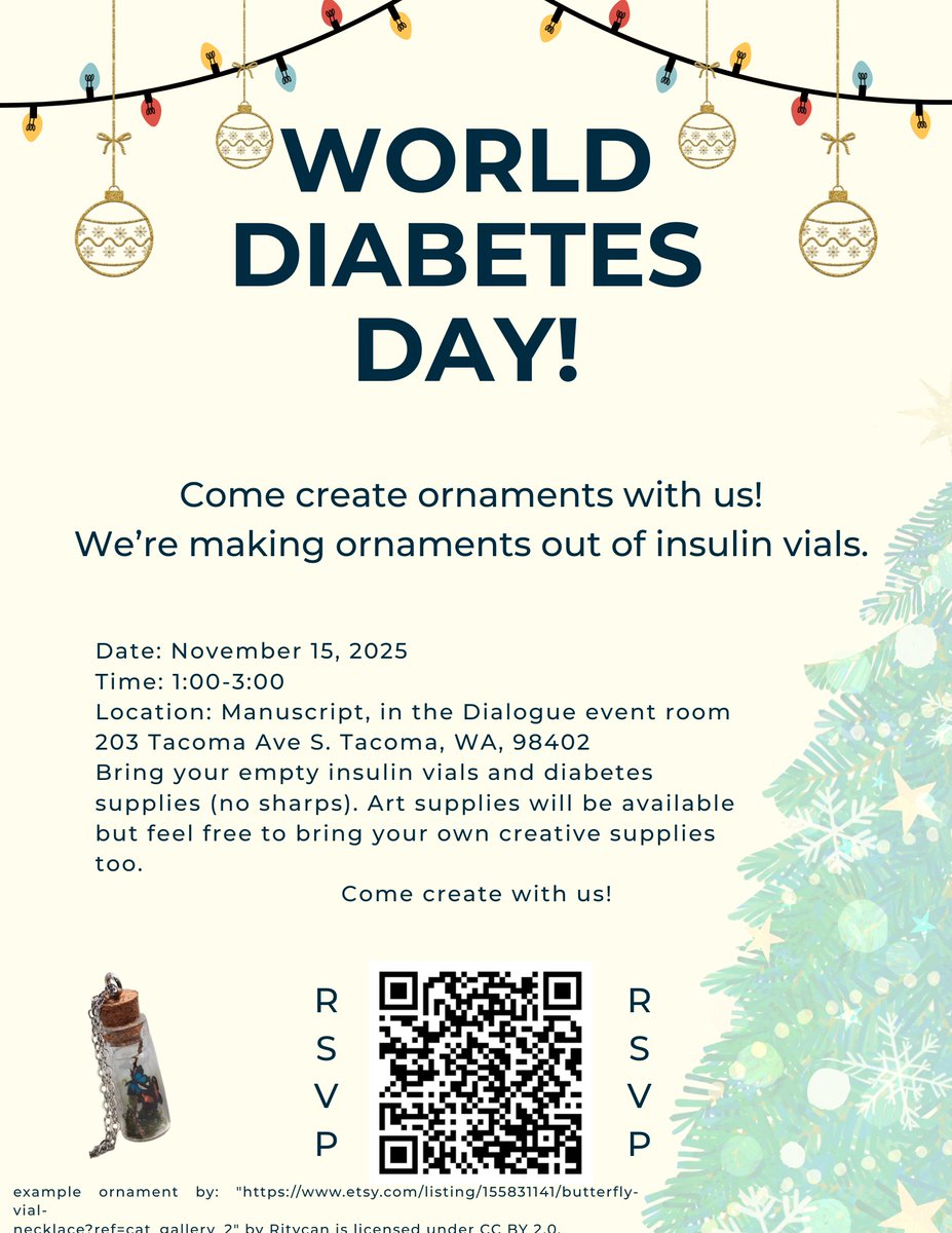 Happy World Diabetes Day! Celebrate with us by making ornaments tomorrow if you can.