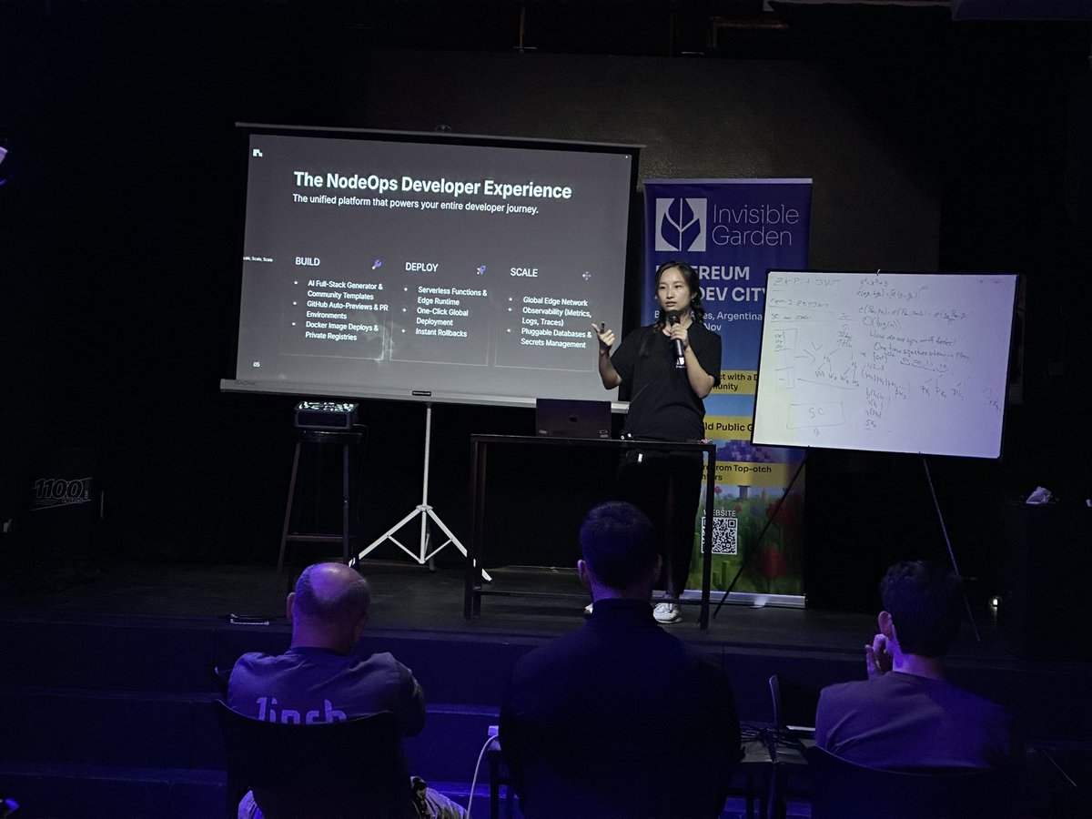 HazardKrypto's tweet image. Think of deploying your cool project but on a decentralized platform. That’s what @JNodeops from @NodeOpsHQ was sharin today at the afternoon @invisiblgarden 

Let’s @BuildOnNodeOps