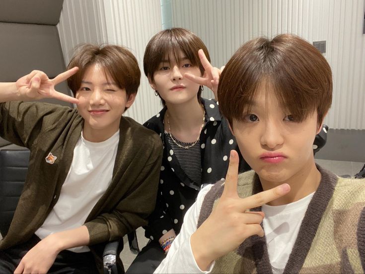 yokitteey's tweet image. So… there was a time when Jihoon, Yoshi, and Junkyu had the same hair color...