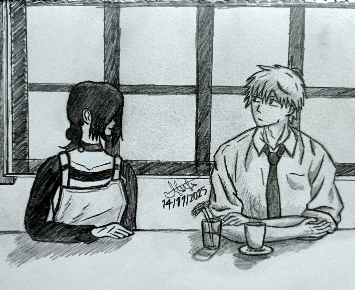 danielfady8's tweet photo. Denji &amp; Reze - Chainsaw Man ♥️
.
.
.
.
.
.
.
#draw #drawing #art #artist #style #artwork #sketch #pencildrawing #fanart #csm #anime #animefanart #chainsawman #chainsawmanfanart #チェンソーマン
#chainsawmanreze #chainsawmandenji
#Denji #Reze #csmdenji #csmreze https://t.co/jKJMXbJ03L