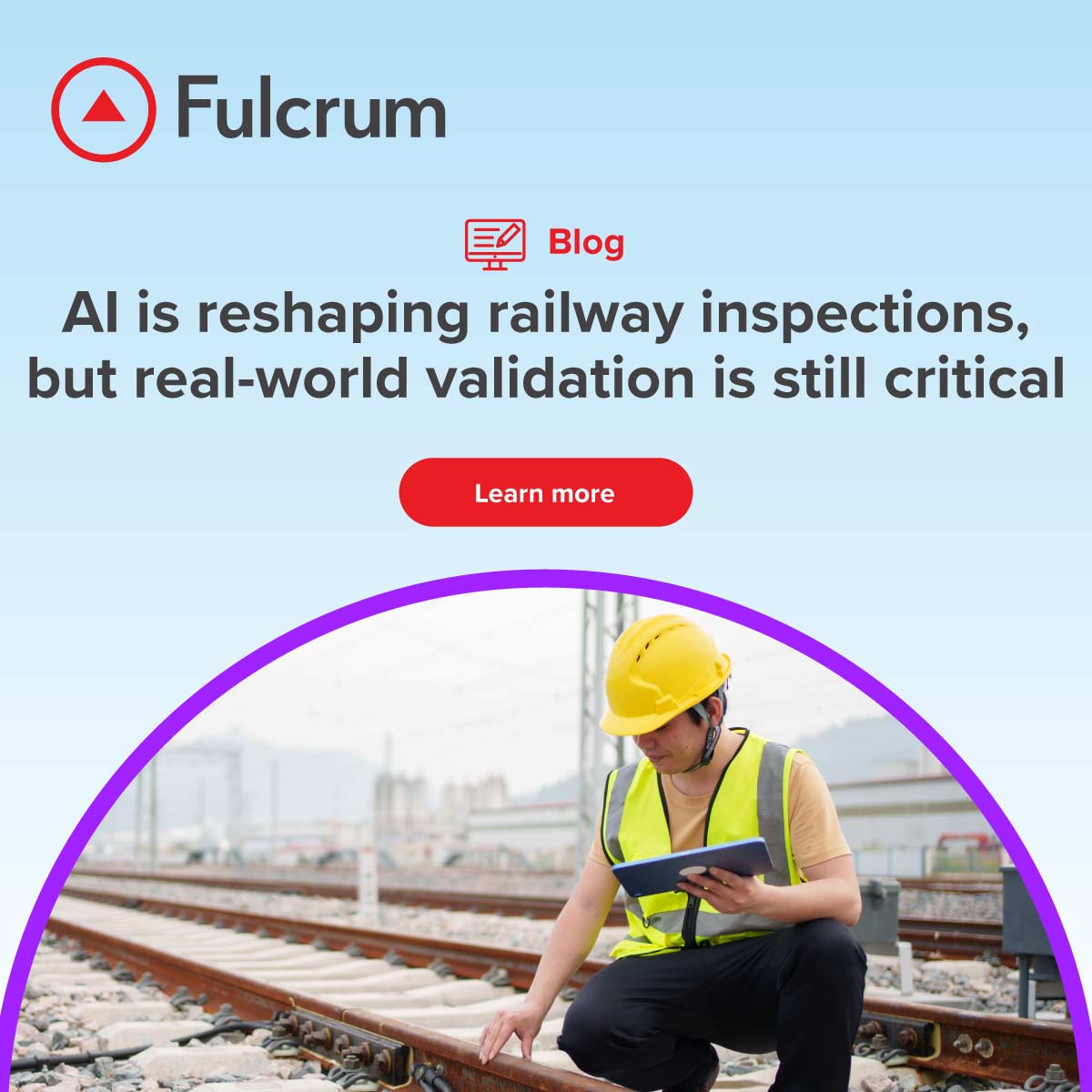 fulcrumapp's tweet image. AI can find rail faults. But only people can confirm them. 🚂 Learn how field validation turns AI alerts into railway repairs. tinyurl.com/55mbuj5v  #RailwayInspection #AI #FieldTech #Infrastructure #RailSafety #AssetManagement