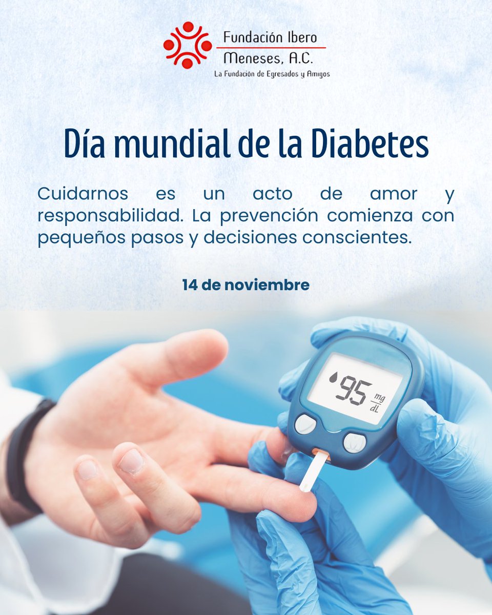 En el Día Mundial de la Diabetes recordamos que la salud es un derecho y una responsabilidad compartida. Sigamos construyendo comunidades informadas, acompañadas y con acceso a una mejor calidad de vida. 💙