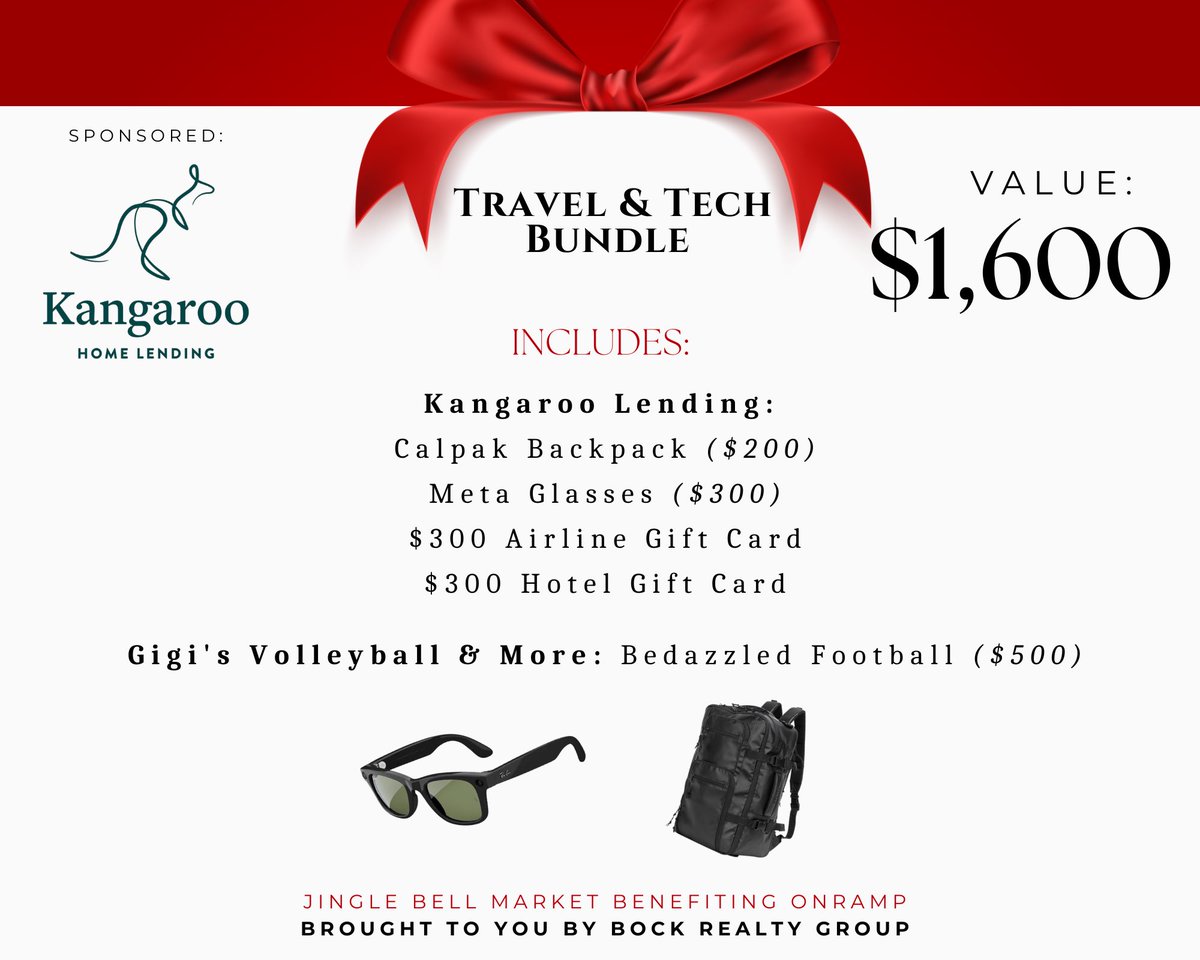 The Jingle Bell Market is TWO days away!

Join us THIS Sunday from 12:00-4:00 at Pebble Creek for a FREE community market with nearly 40 local vendors.

We’re raising funds for OnRamp, which gifts reliable cars to hard-working families. Grab a $50 luxury raffle ticket and help us