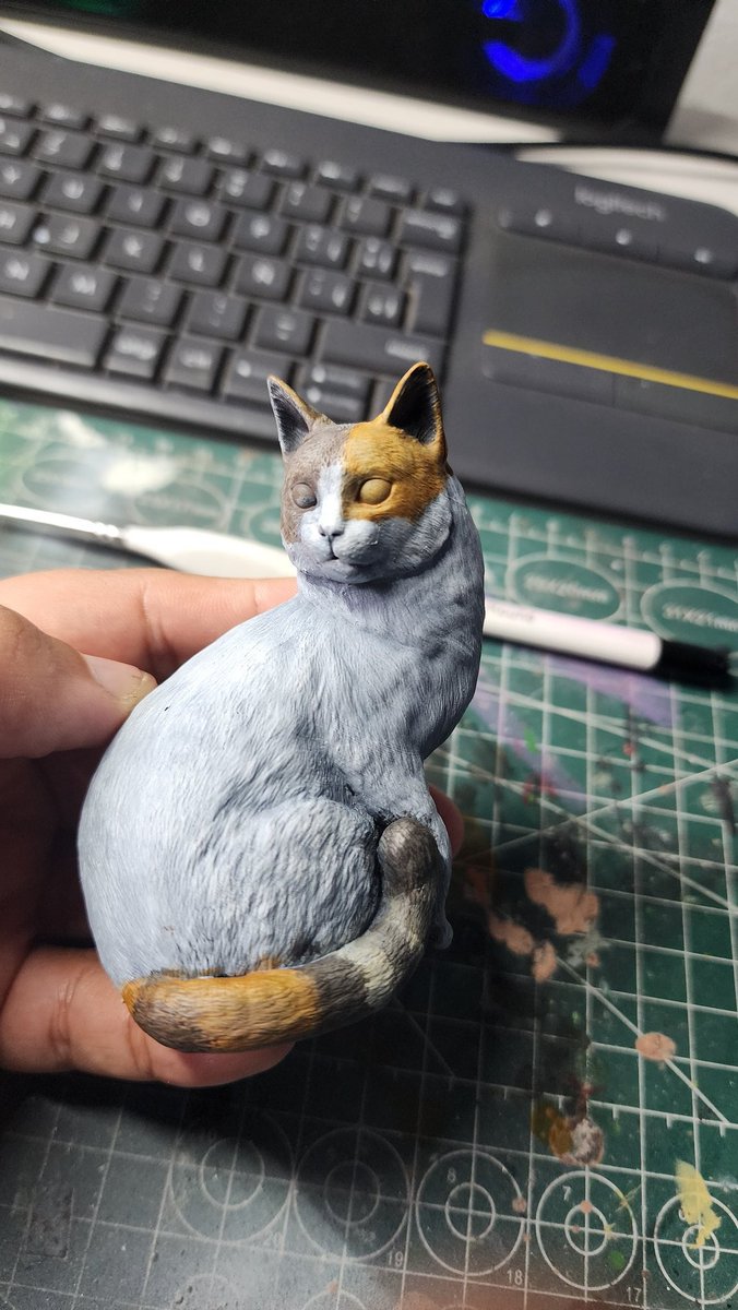 totomaker3d's tweet photo. #Michi #Neko #cat is incredibly difficult to paint animals, at least for me. https://t.co/eVi8RCRoPN