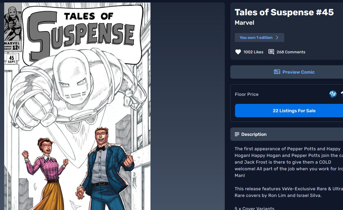 Anyone still selling this comic cover? #TalesofSuspense#45 <a href="/veve_official/">VeVe | Digital Collectibles</a>