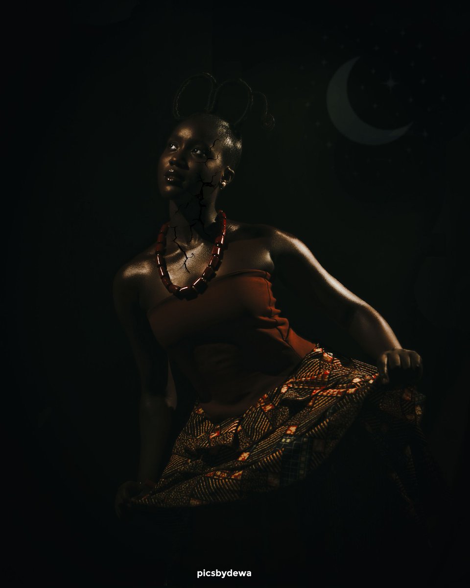 theboydewa's tweet photo. ZOLA: DAUGHTER OF THE CRESCENT MOON 🌙 
 
The ZOLA Legend
​Beneath the veil of velvet night, she rises,
Ajoke, where the ancient gold surprises.
The Moon-Kissed lineage, in shadow born,
A silent promise whispered 'til the morn. https://t.co/dwrBb6EUgX