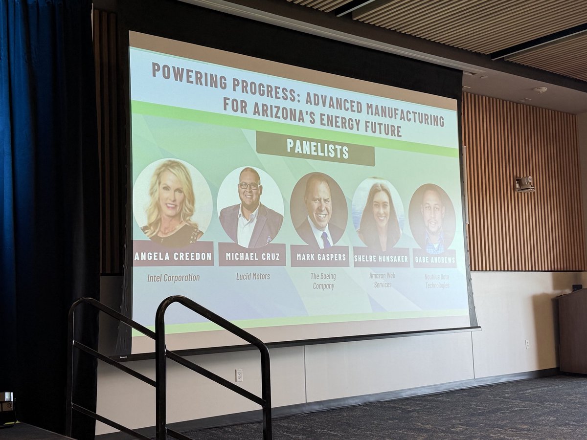 CourtCoolidge's tweet image. Arizona is the leader across the U.S. in advanced manufacturing &amp;amp; we’ve got the panel to talk about how we got here and what the future holds for semiconductors, data centers, aerospace, electric vehicles &amp;amp; more!  

#AZEnergySummit